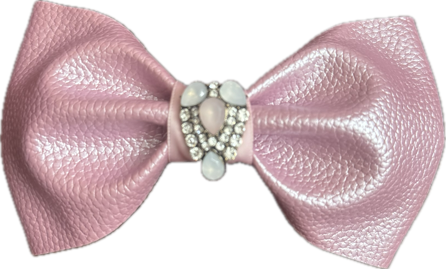 Faux Leather Bow Clip