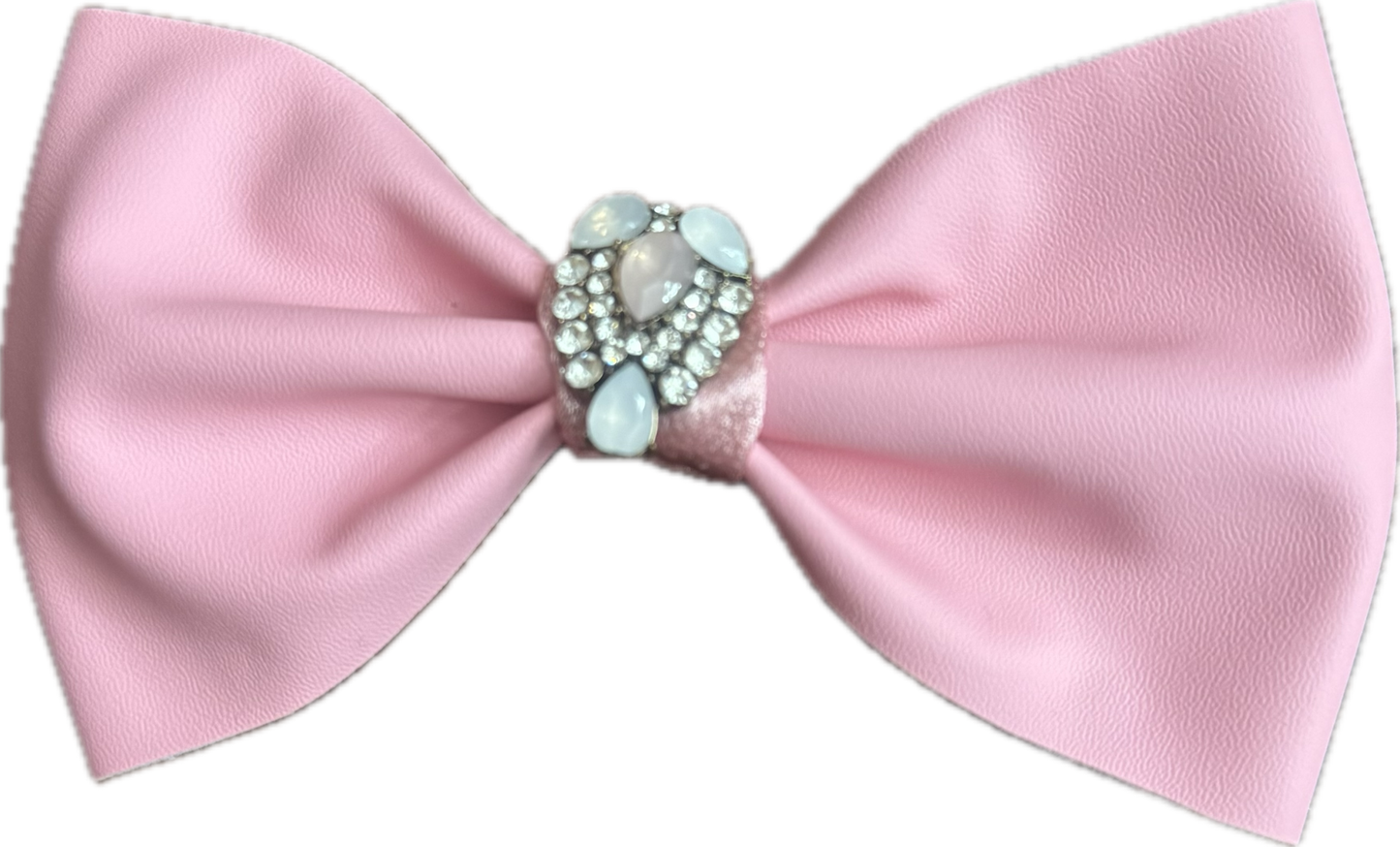 Faux Leather Bow Clip