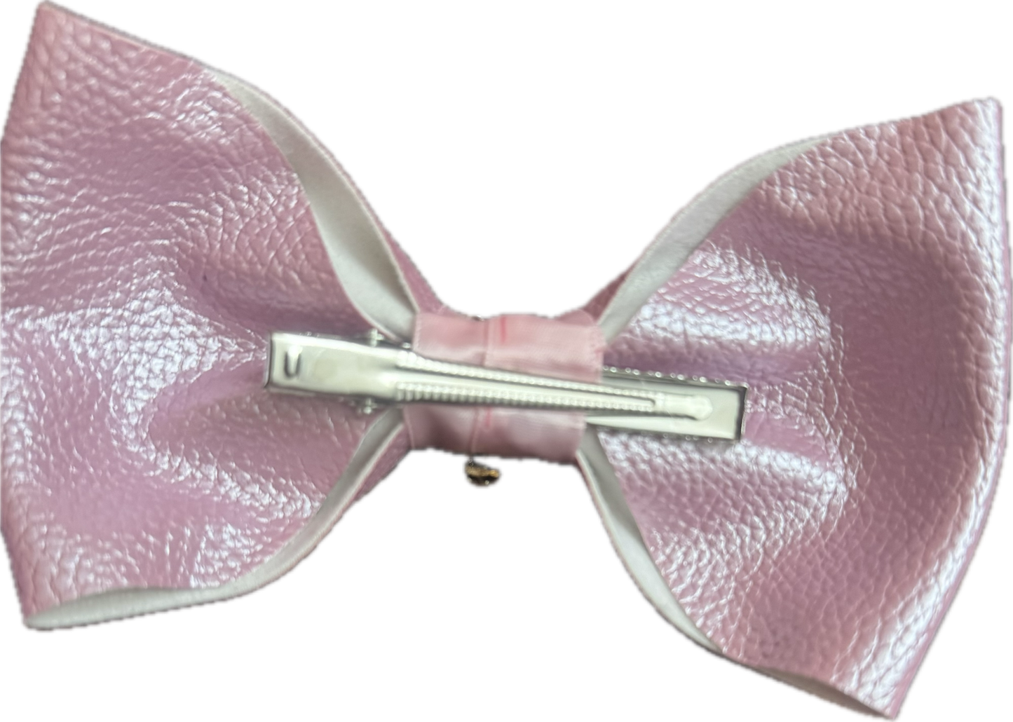 Faux Leather Bow Clip