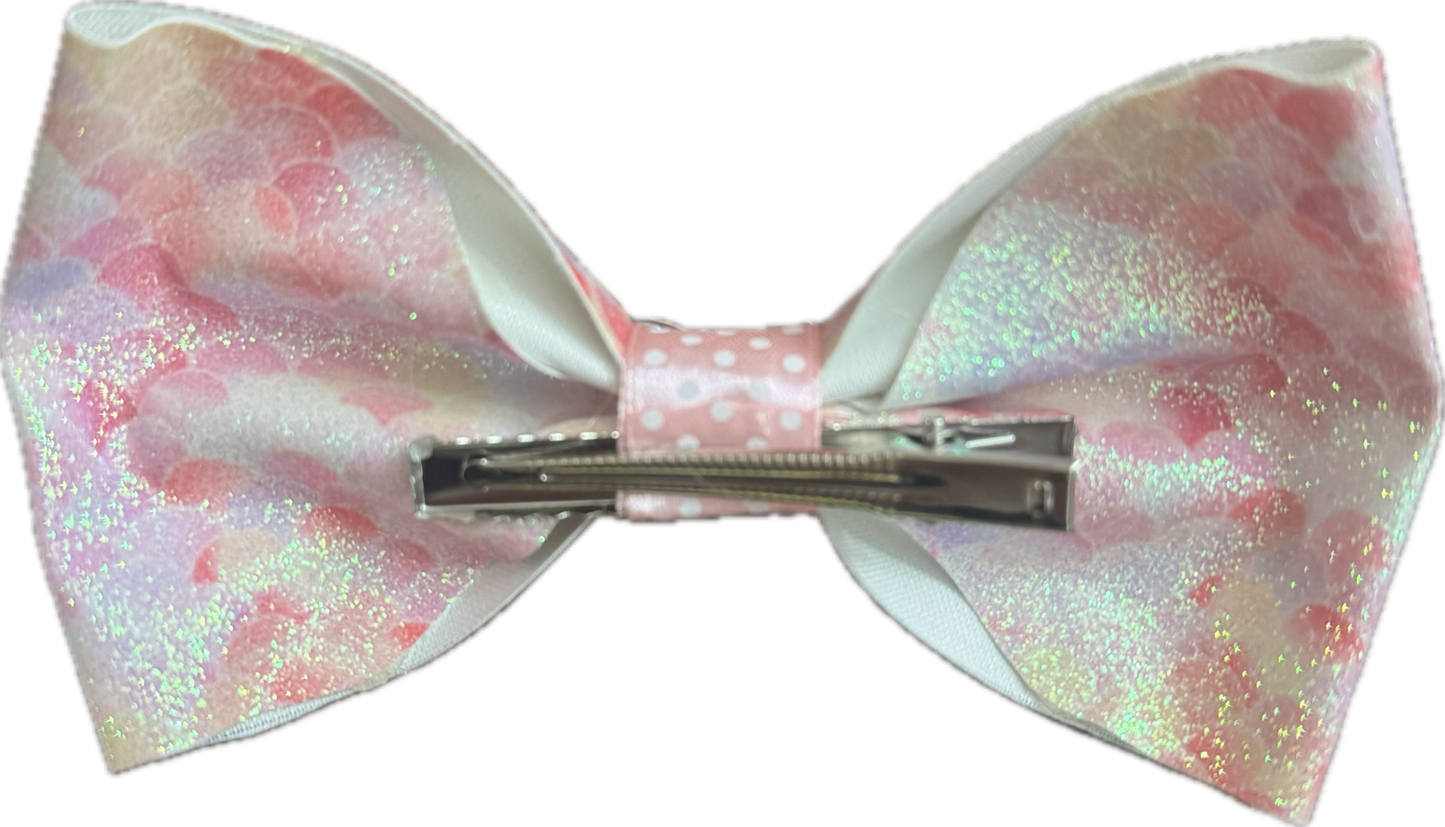 Faux Leather Bow Clip