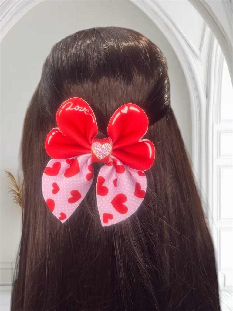Neoprene Hair Clip Bows